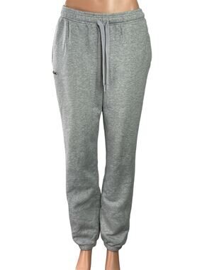 Lacoste Sport Gray Drawstring High Waisted Jogger Jogging Sweat Track Pants Sz L